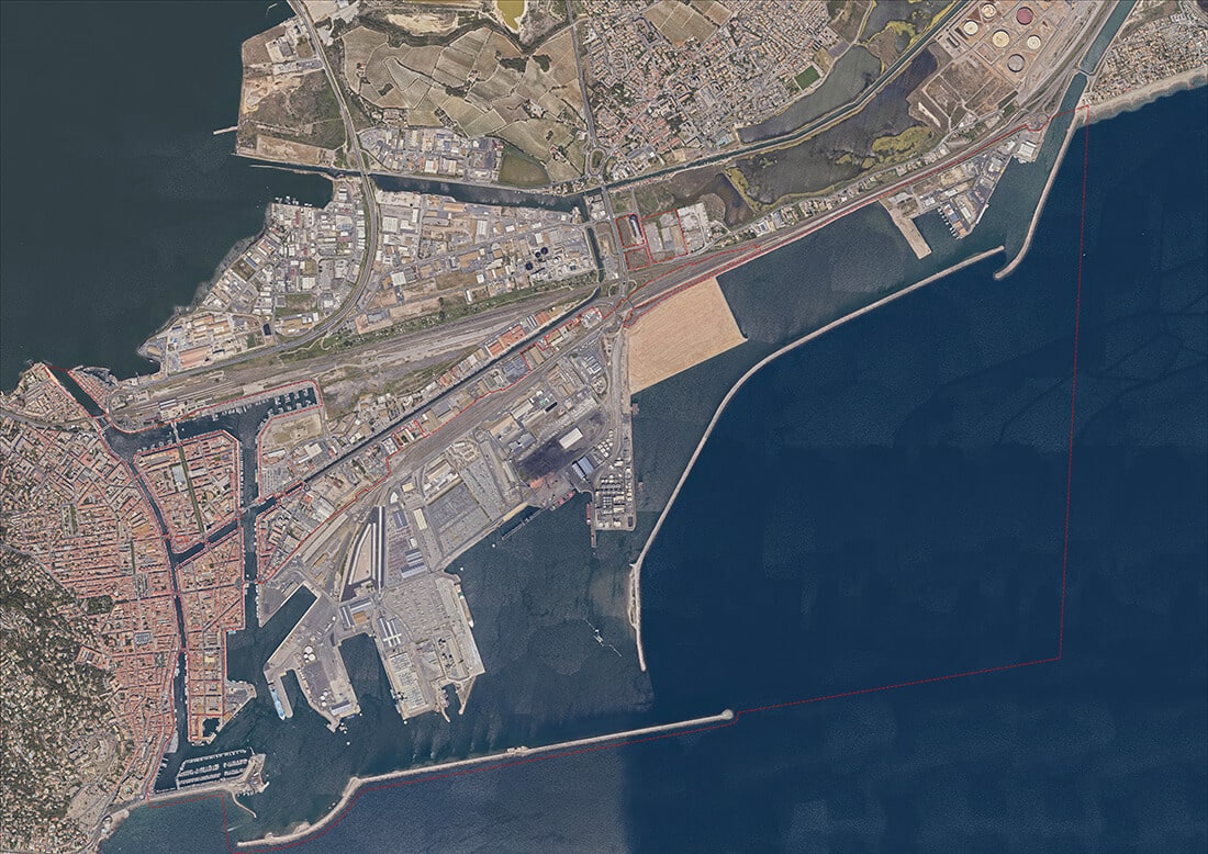 Limites du port de Sète-Frontignan