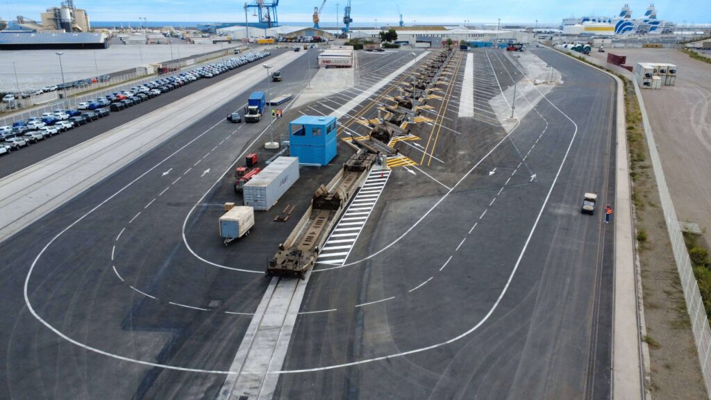 plateforme ferroviaire VIIA - chargement modalohr port de sete