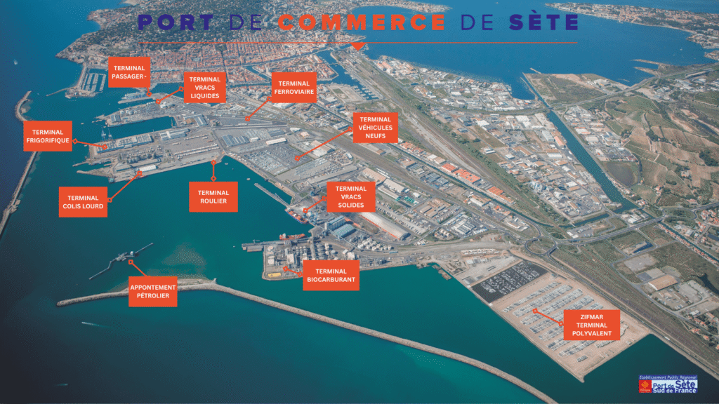 terminaux du port de commerce de sète